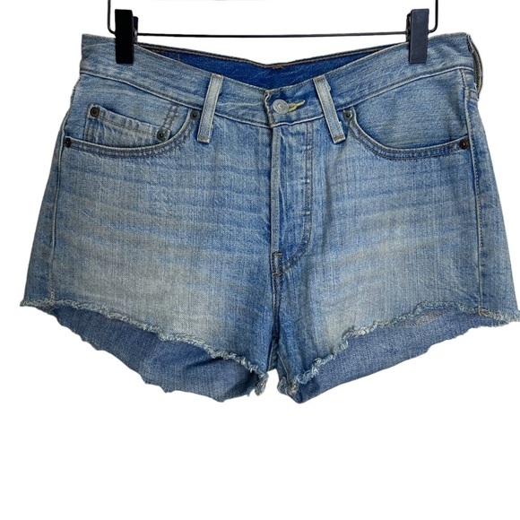 Levi's 501 Denim Cut off Shorts Button Fly Size 26 - Picture 1 of 10